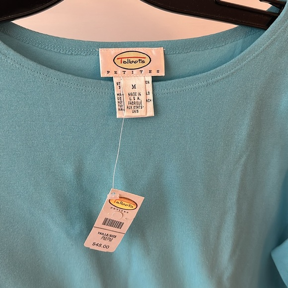 Talbots size medium blue cotton top - Picture 2 of 3